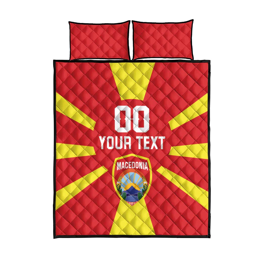 Custom Macedonia Quilt Bed Set Flag Style - Wonder Print Shop