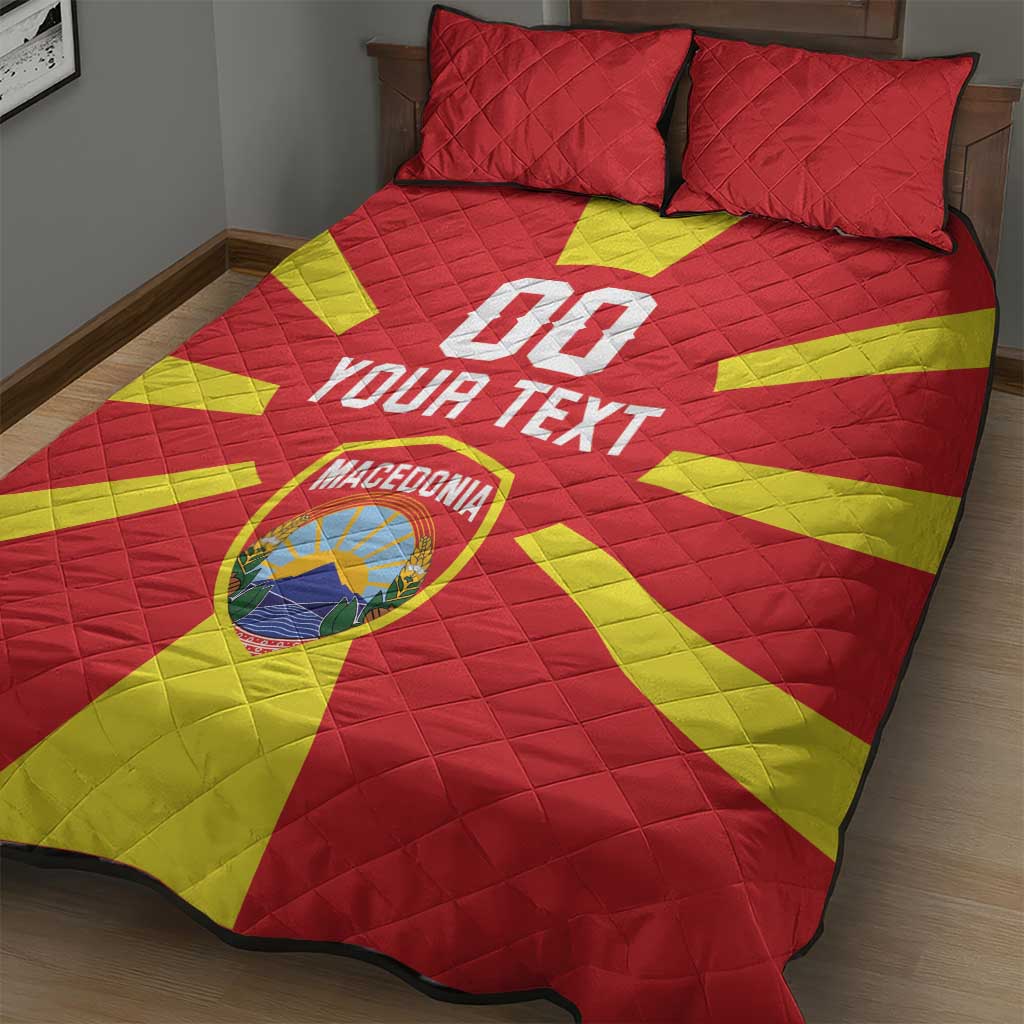 Custom Macedonia Quilt Bed Set Flag Style - Wonder Print Shop