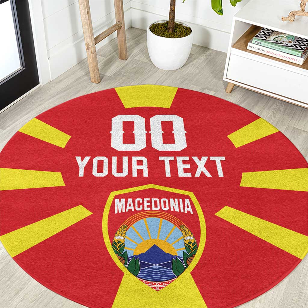 Custom Macedonia Round Carpet Flag Style - Wonder Print Shop