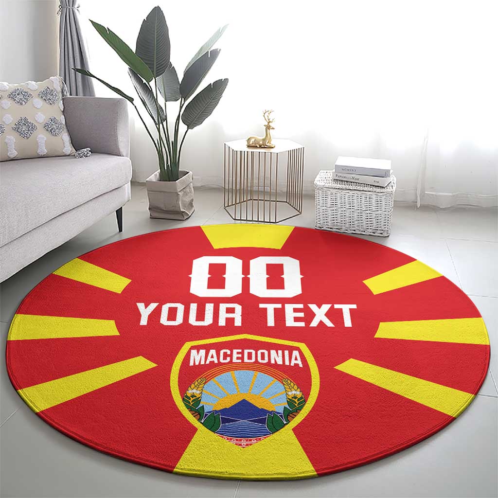 Custom Macedonia Round Carpet Flag Style - Wonder Print Shop