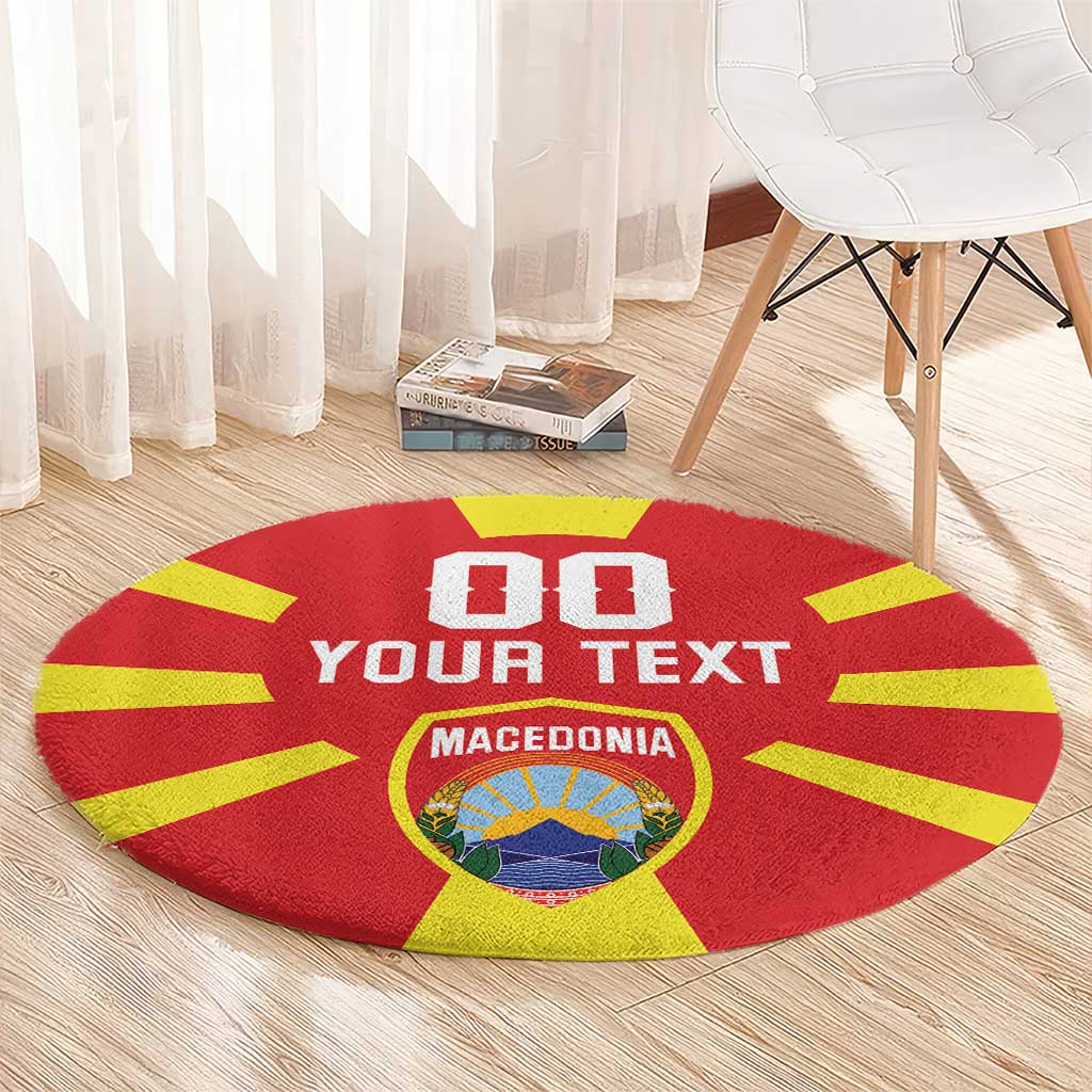 Custom Macedonia Round Carpet Flag Style - Wonder Print Shop