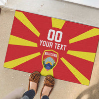 Custom Macedonia Rubber Doormat Flag Style - Wonder Print Shop
