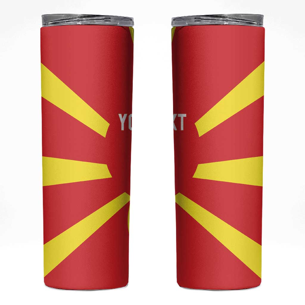 Custom Macedonia Skinny Tumbler Flag Style - Wonder Print Shop