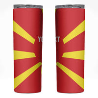 Custom Macedonia Skinny Tumbler Flag Style - Wonder Print Shop