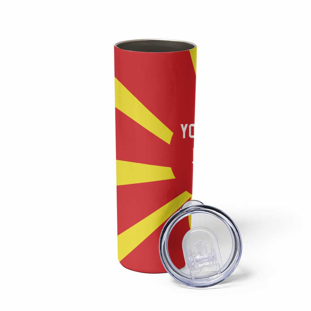 Custom Macedonia Skinny Tumbler Flag Style - Wonder Print Shop