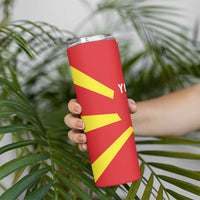 Custom Macedonia Skinny Tumbler Flag Style - Wonder Print Shop
