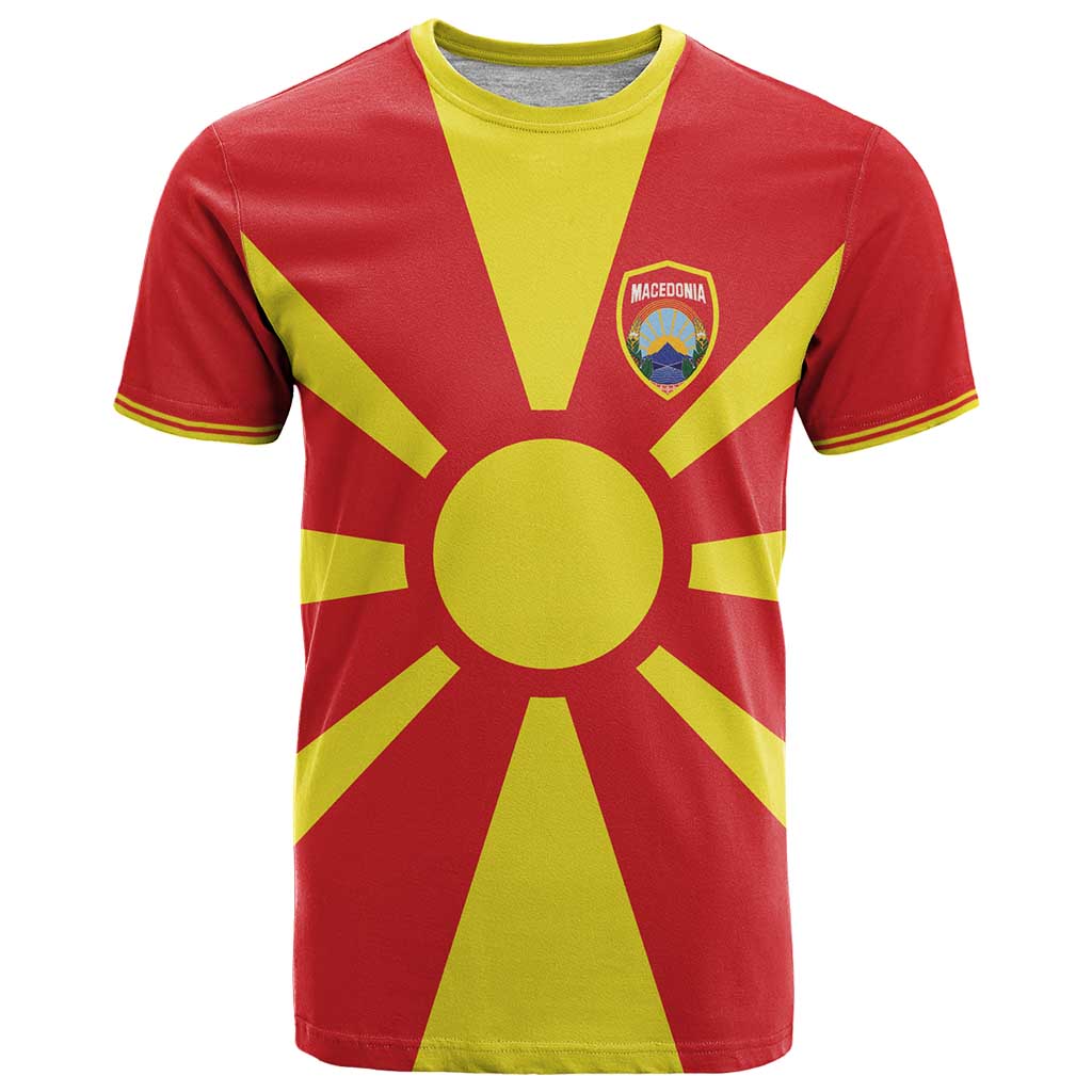 Custom Macedonia T Shirt Flag Style - Wonder Print Shop