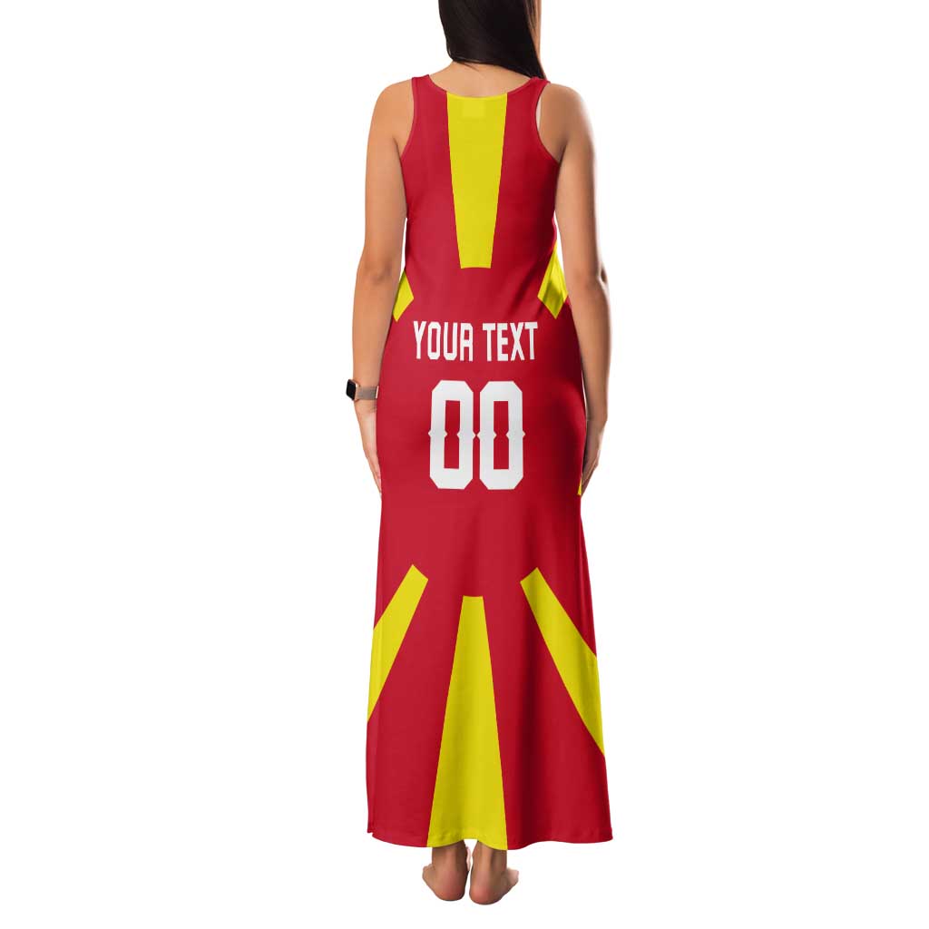 Custom Macedonia Tank Maxi Dress Flag Style - Wonder Print Shop