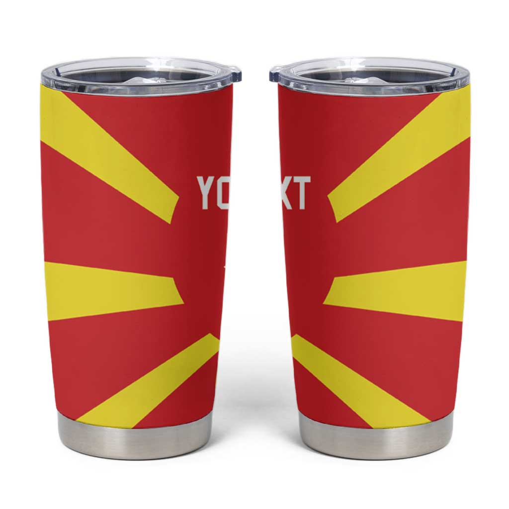 Custom Macedonia Tumbler Cup Flag Style - Wonder Print Shop