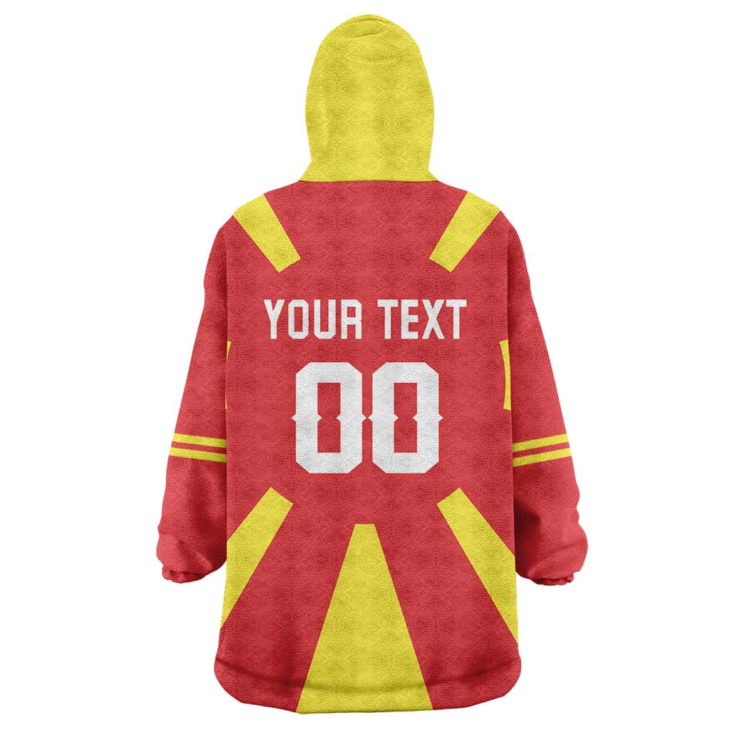 Custom Macedonia Wearable Blanket Hoodie Flag Style - Wonder Print Shop