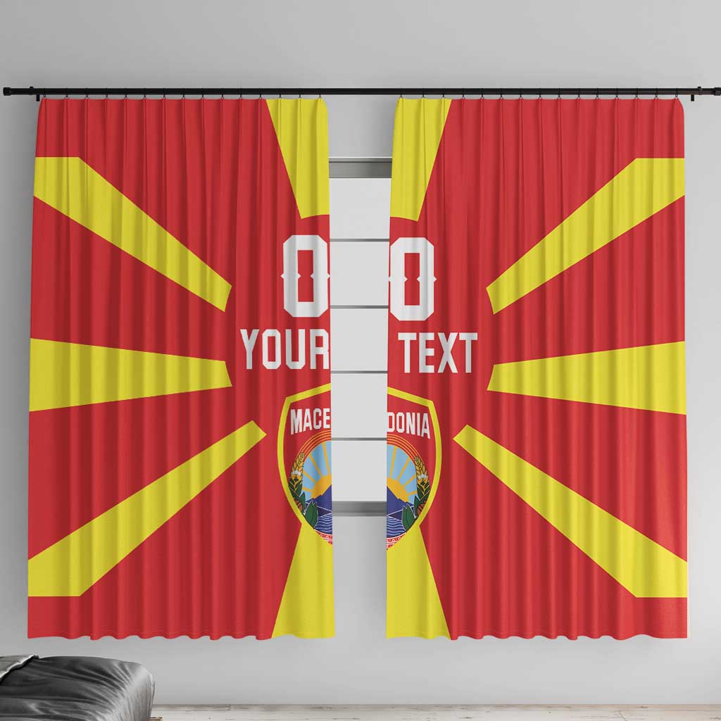 Custom Macedonia Window Curtain Flag Style - Wonder Print Shop