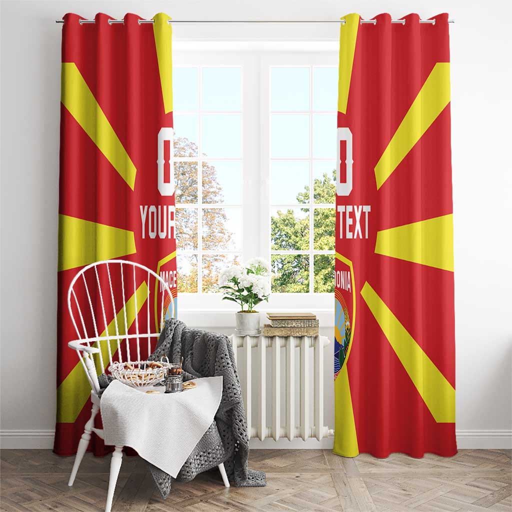 Custom Macedonia Window Curtain Flag Style - Wonder Print Shop
