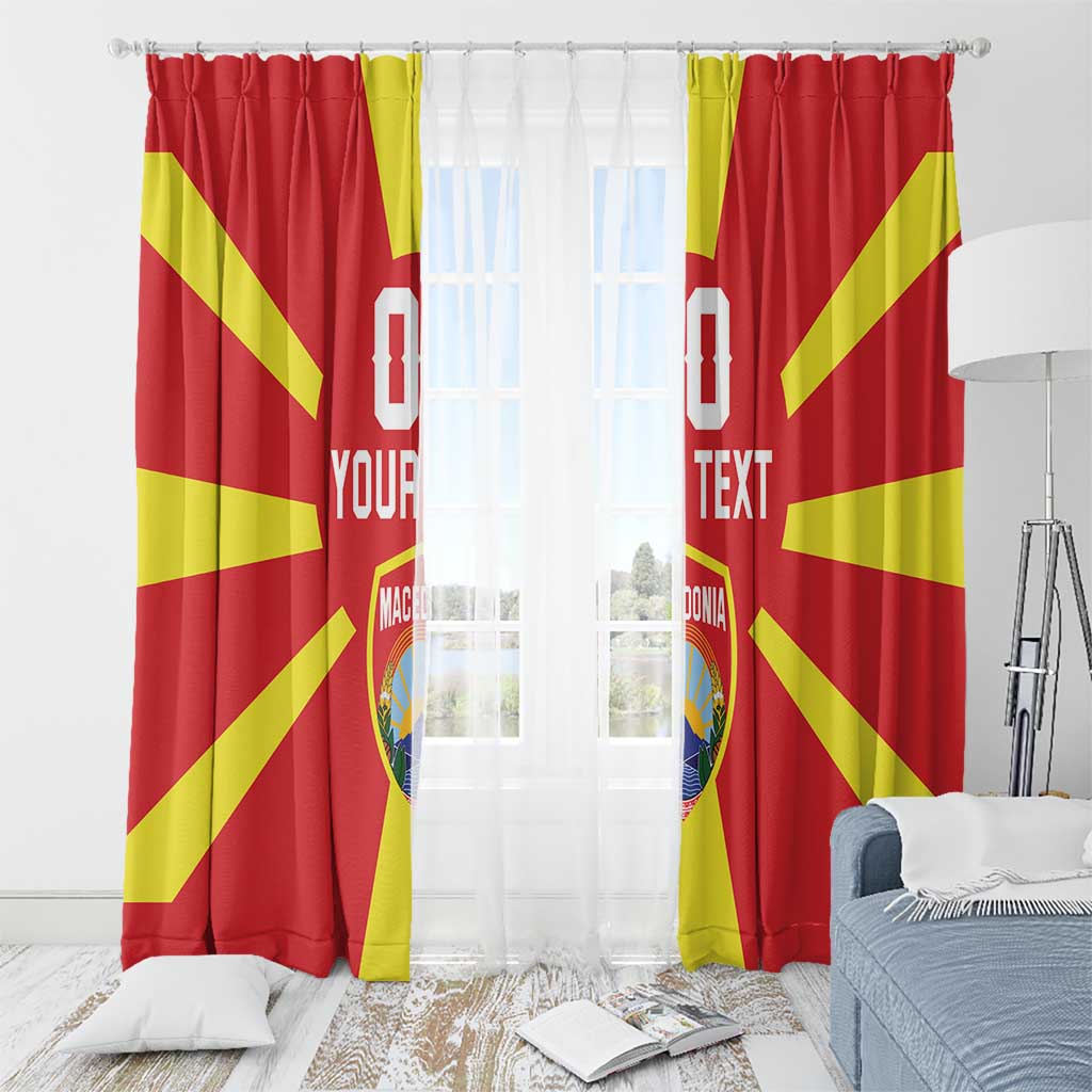 Custom Macedonia Window Curtain Flag Style - Wonder Print Shop