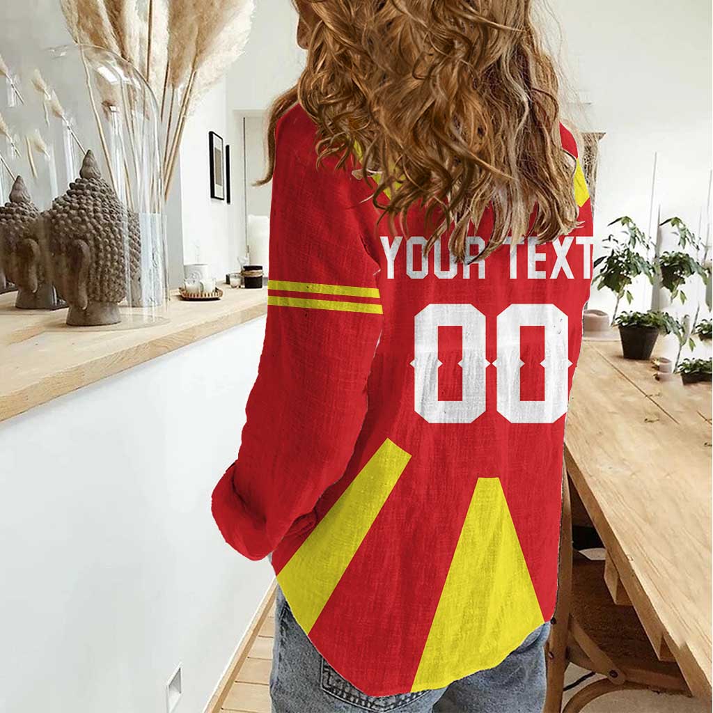Custom Macedonia Women Casual Shirt Flag Style - Wonder Print Shop