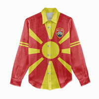 Custom Macedonia Women Casual Shirt Flag Style - Wonder Print Shop