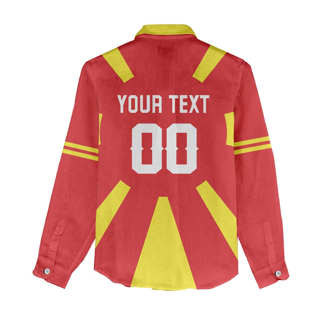 Custom Macedonia Women Casual Shirt Flag Style - Wonder Print Shop