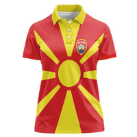 Custom Macedonia Women Polo Shirt Flag Style - Wonder Print Shop