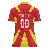 Custom Macedonia Women Polo Shirt Flag Style - Wonder Print Shop