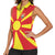 Custom Macedonia Women Sleeveless Polo Shirt Flag Style - Wonder Print Shop
