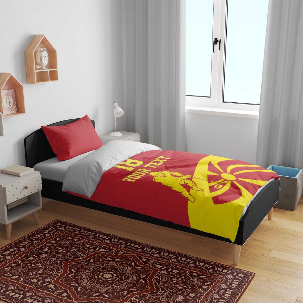 Macedonia Ice Hockey Custom Bedding Set Go Champion - Wonder Print Shop