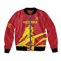 Macedonia Ice Hockey Custom Bomber Jacket Go Champion - Wonder Print Shop
