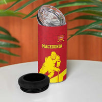 Macedonia Ice Hockey Custom 4 in 1 Can Cooler Tumbler Go Champion - Wonder Print Shop