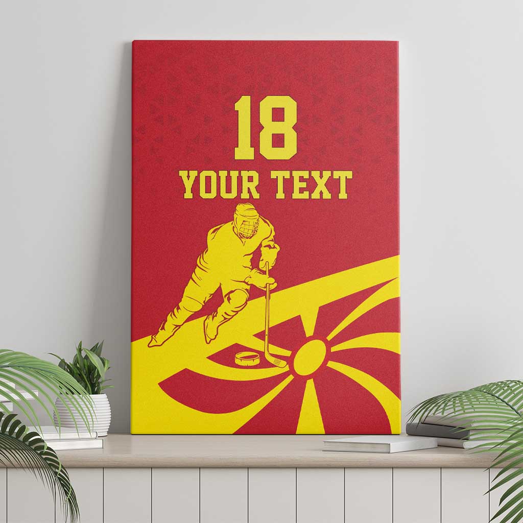 Macedonia Ice Hockey Custom Canvas Wall Art Go Champion - Wonder Print Shop