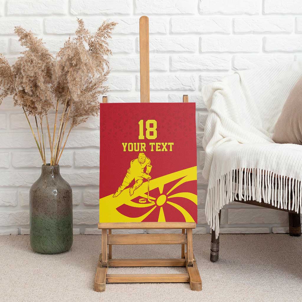 Macedonia Ice Hockey Custom Canvas Wall Art Go Champion - Wonder Print Shop