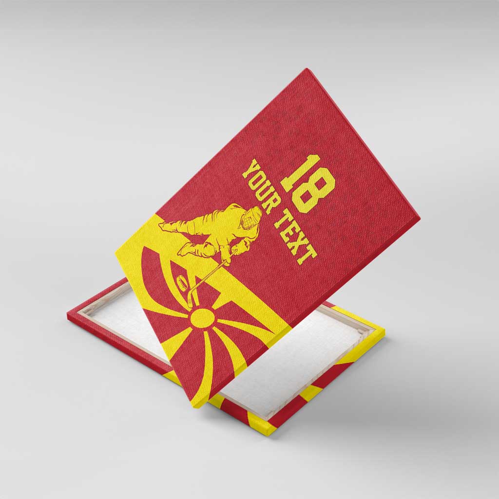 Macedonia Ice Hockey Custom Canvas Wall Art Go Champion - Wonder Print Shop