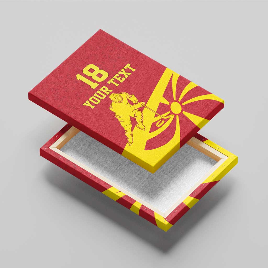 Macedonia Ice Hockey Custom Canvas Wall Art Go Champion - Wonder Print Shop