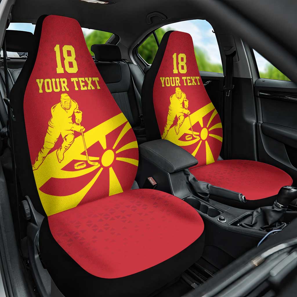 Macedonia Ice Hockey Custom Car Seat Cover Go Champion - Wonder Print Shop