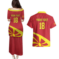 Macedonia Ice Hockey Custom Couples Matching Puletasi and Hawaiian Shirt Go Champion - Wonder Print Shop