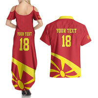 Macedonia Ice Hockey Custom Couples Matching Summer Maxi Dress and Hawaiian Shirt Go Champion - Wonder Print Shop