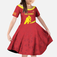 Macedonia Ice Hockey Custom Family Matching Long Sleeve Bodycon Dress and Hawaiian Shirt Go Champion - Wonder Print Shop