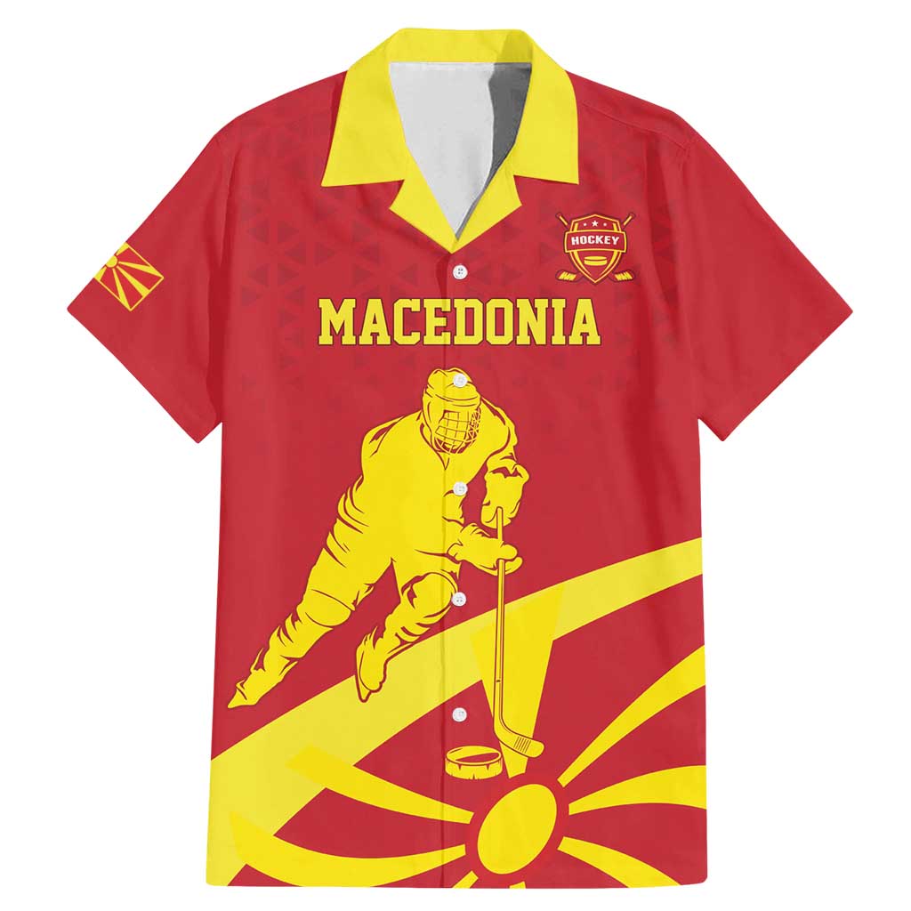 Macedonia Ice Hockey Custom Family Matching Mermaid Dress and Hawaiian Shirt Go Champion - Wonder Print Shop