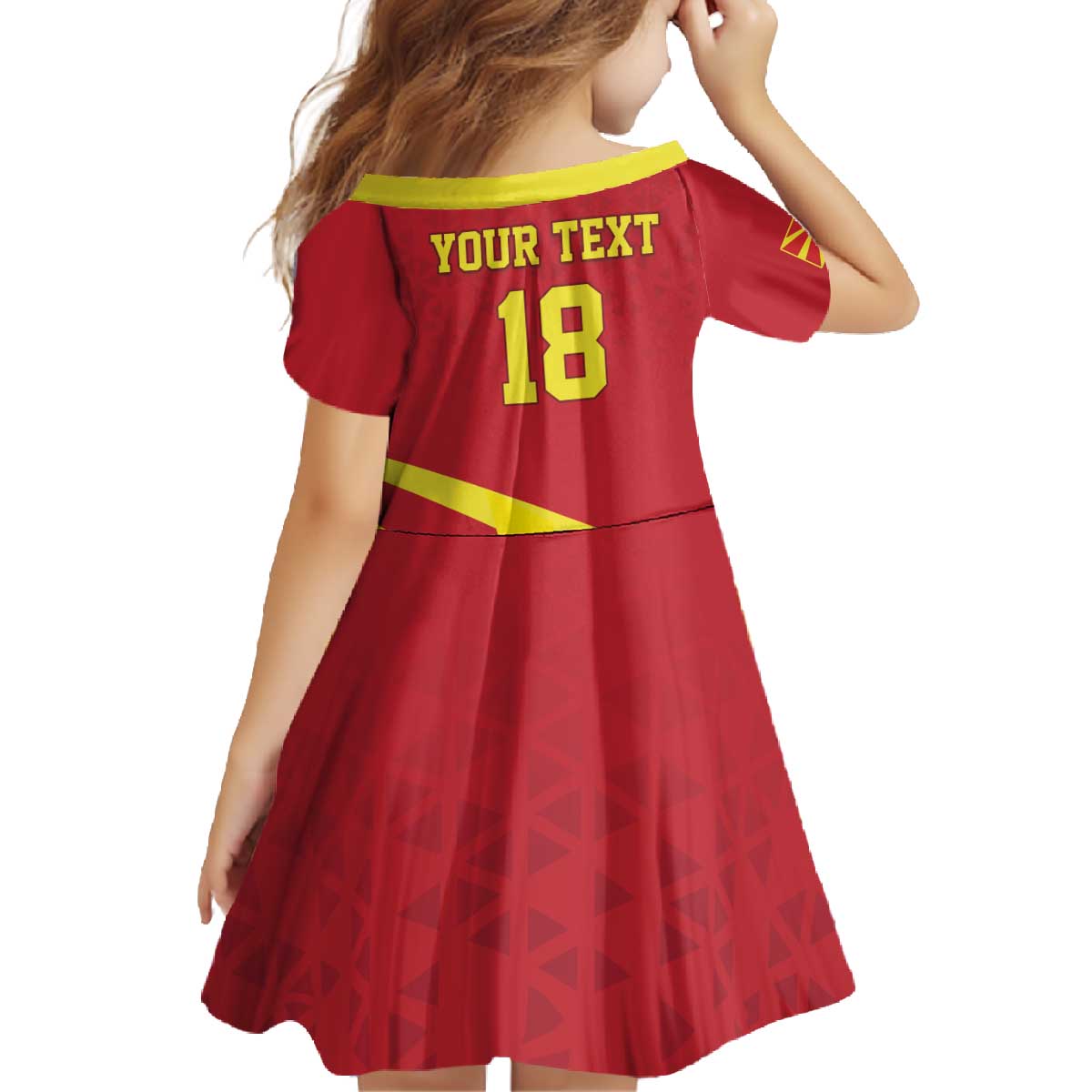 Macedonia Ice Hockey Custom Family Matching Off The Shoulder Long Sleeve Dress and Hawaiian Shirt Go Champion - Wonder Print Shop