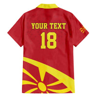 Macedonia Ice Hockey Custom Family Matching Off The Shoulder Long Sleeve Dress and Hawaiian Shirt Go Champion - Wonder Print Shop