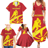 Macedonia Ice Hockey Custom Family Matching Summer Maxi Dress and Hawaiian Shirt Go Champion - Wonder Print Shop
