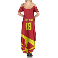 Macedonia Ice Hockey Custom Family Matching Summer Maxi Dress and Hawaiian Shirt Go Champion - Wonder Print Shop