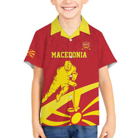 Macedonia Ice Hockey Custom Family Matching Summer Maxi Dress and Hawaiian Shirt Go Champion - Wonder Print Shop