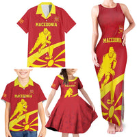 Macedonia Ice Hockey Custom Family Matching Tank Maxi Dress and Hawaiian Shirt Go Champion - Wonder Print Shop