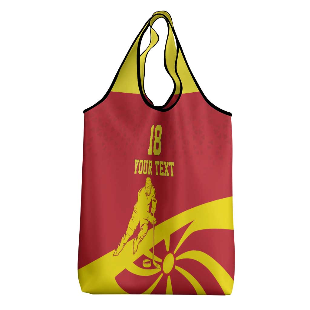 Macedonia Ice Hockey Custom Grocery Bag Go Champion - Wonder Print Shop