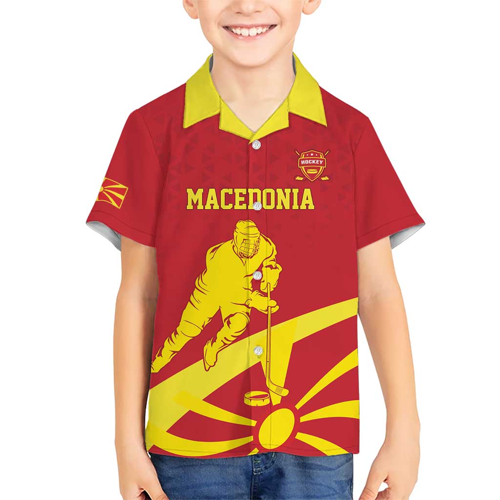 Macedonia Ice Hockey Custom Hawaiian Shirt Go Champion - Wonder Print Shop