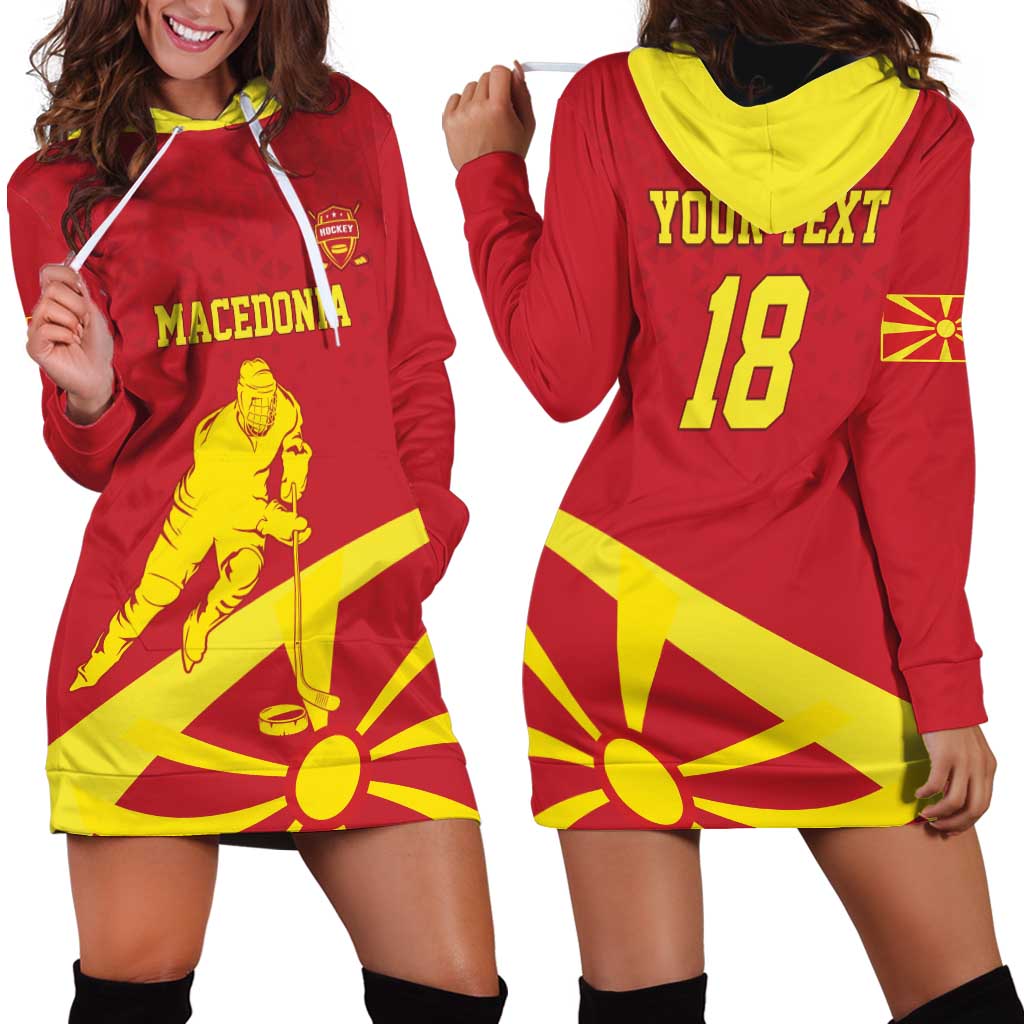 Macedonia Ice Hockey Custom Hoodie Dress Go Champion - Wonder Print Shop