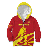 Macedonia Ice Hockey Custom Kid Hoodie Go Champion - Wonder Print Shop