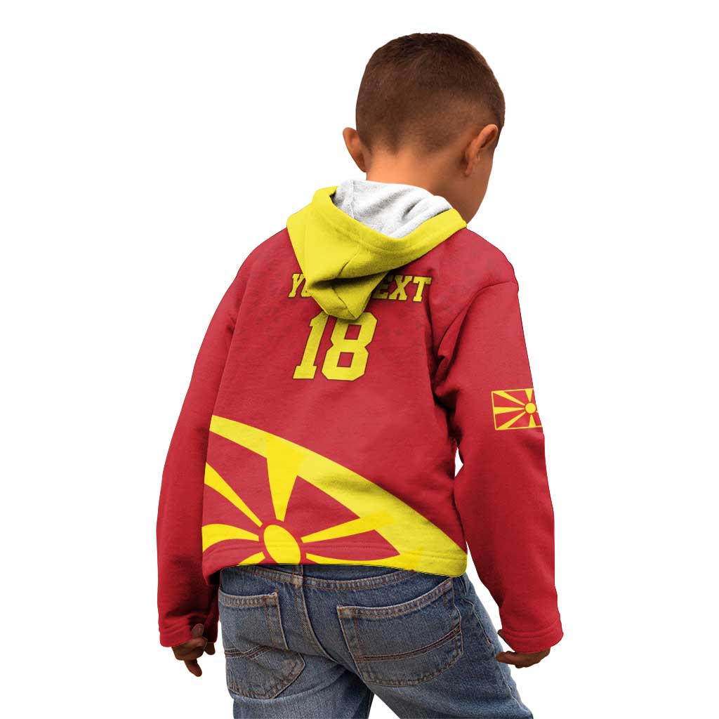 Macedonia Ice Hockey Custom Kid Hoodie Go Champion - Wonder Print Shop