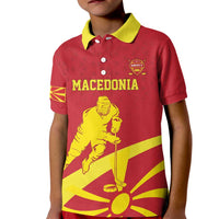 Macedonia Ice Hockey Custom Kid Polo Shirt Go Champion - Wonder Print Shop