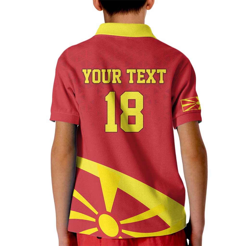 Macedonia Ice Hockey Custom Kid Polo Shirt Go Champion - Wonder Print Shop