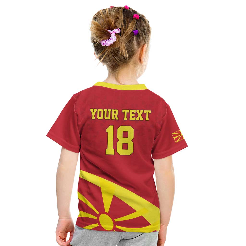 Macedonia Ice Hockey Custom Kid T Shirt Go Champion - Wonder Print Shop