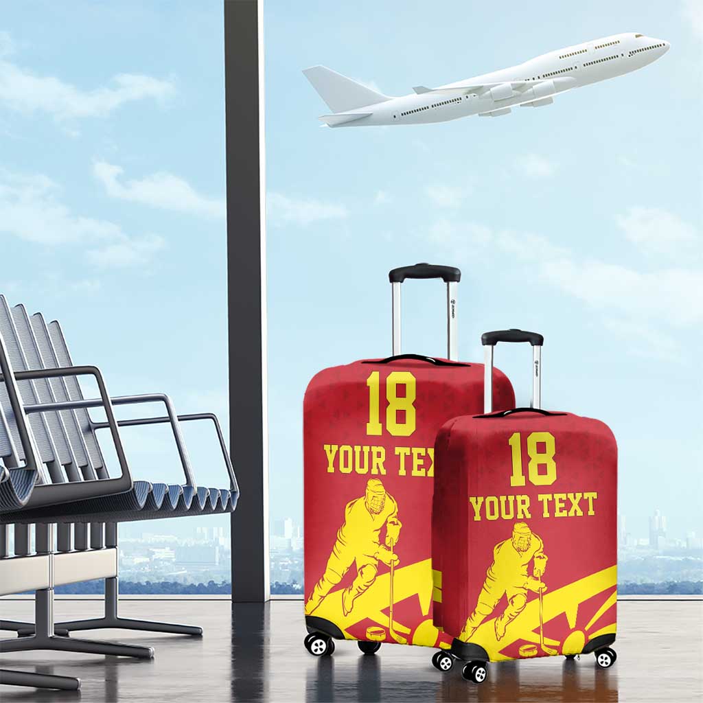 Macedonia Ice Hockey Custom Luggage Cover Go Champion - Wonder Print Shop